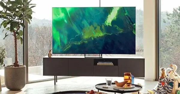 Samsung tv in woonkamer