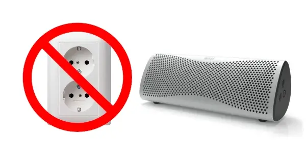 geen stopcontact nodig met een bluetooth speaker